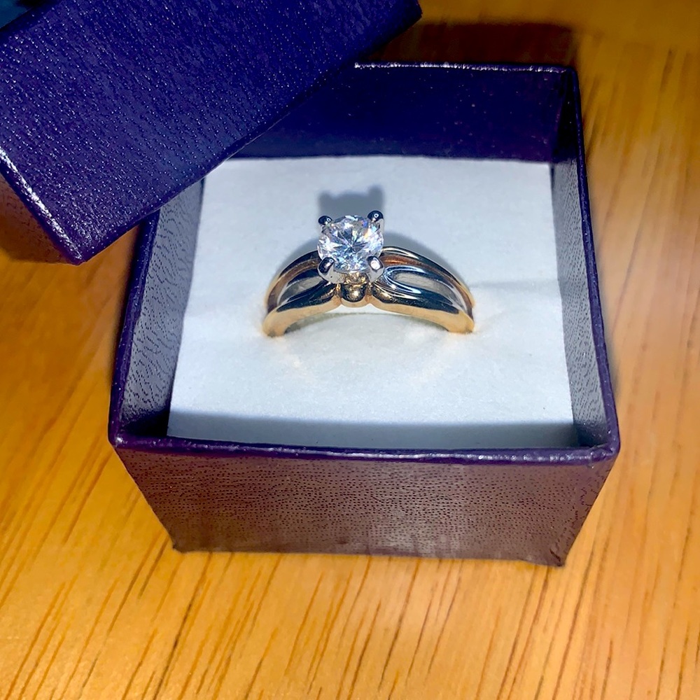 18k G.E. Silver and gold ring